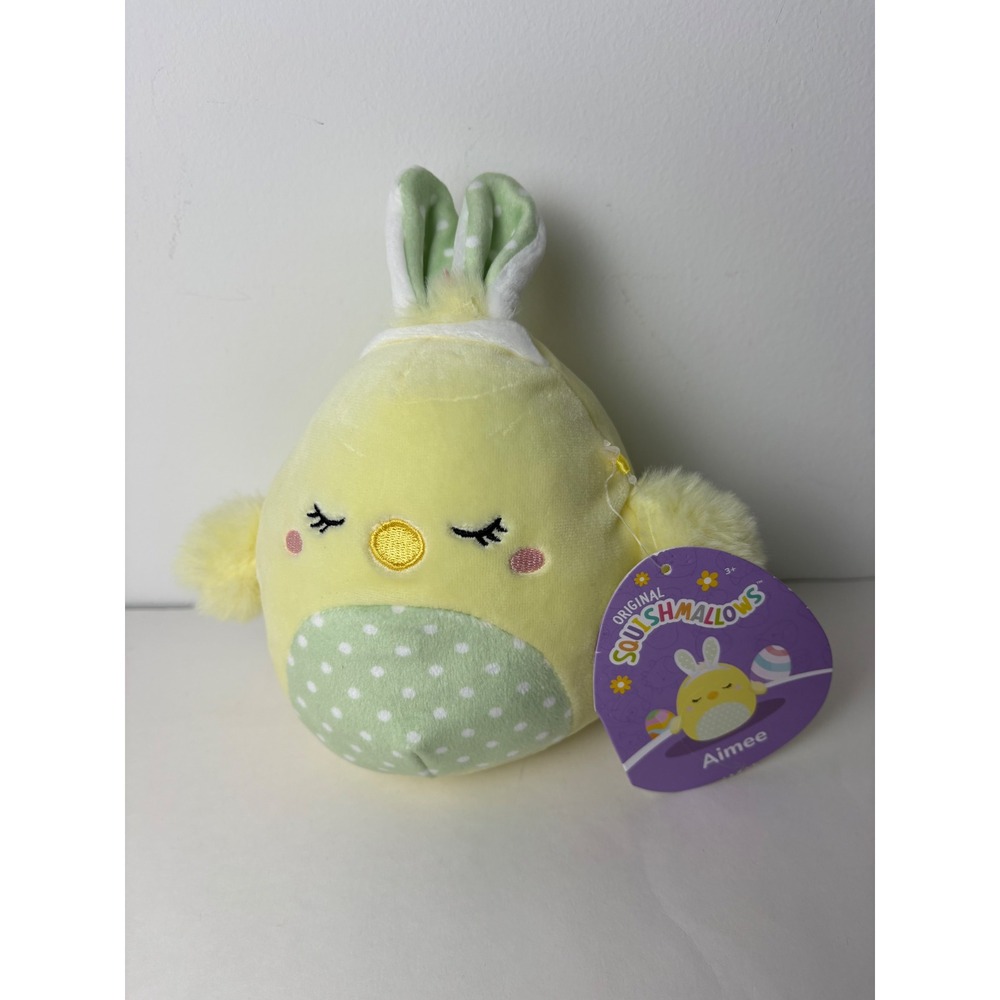Squishmallows Aimee Yellow Easter Chick Plush Toy 5‎ inch New w Tags